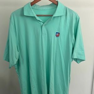 Spearmint Green Cotton Golf Polo, Fairway & Greene, Newport Country Club logo